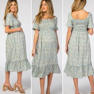 PinkBlush Maternity Midi Dress